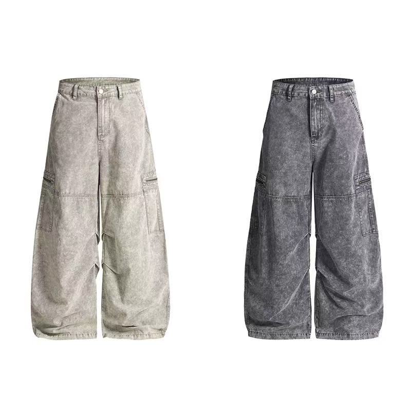 Omirad Vintage Wash Wide-Leg Pants