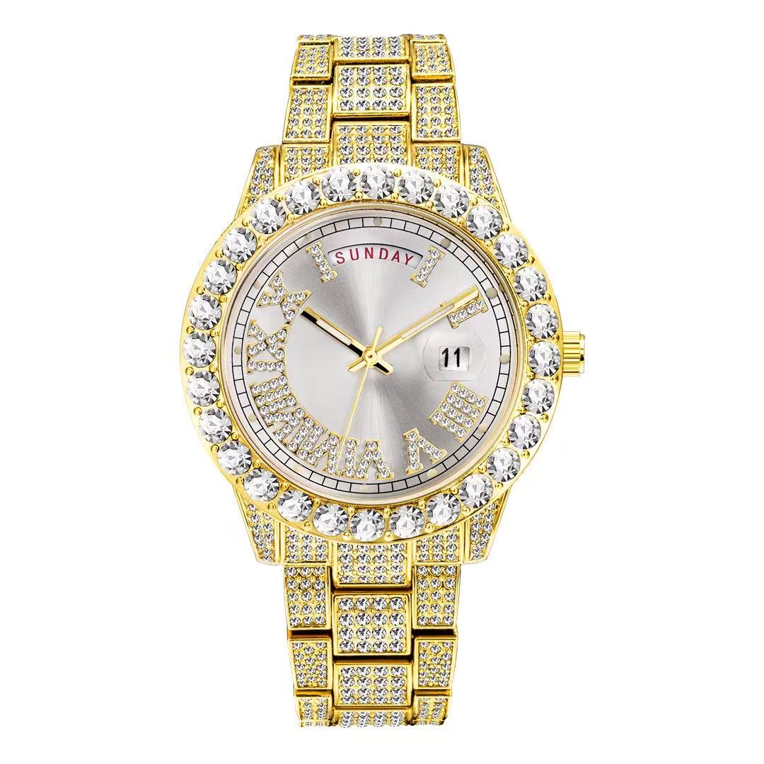 American Streetwear Style Bling Watch