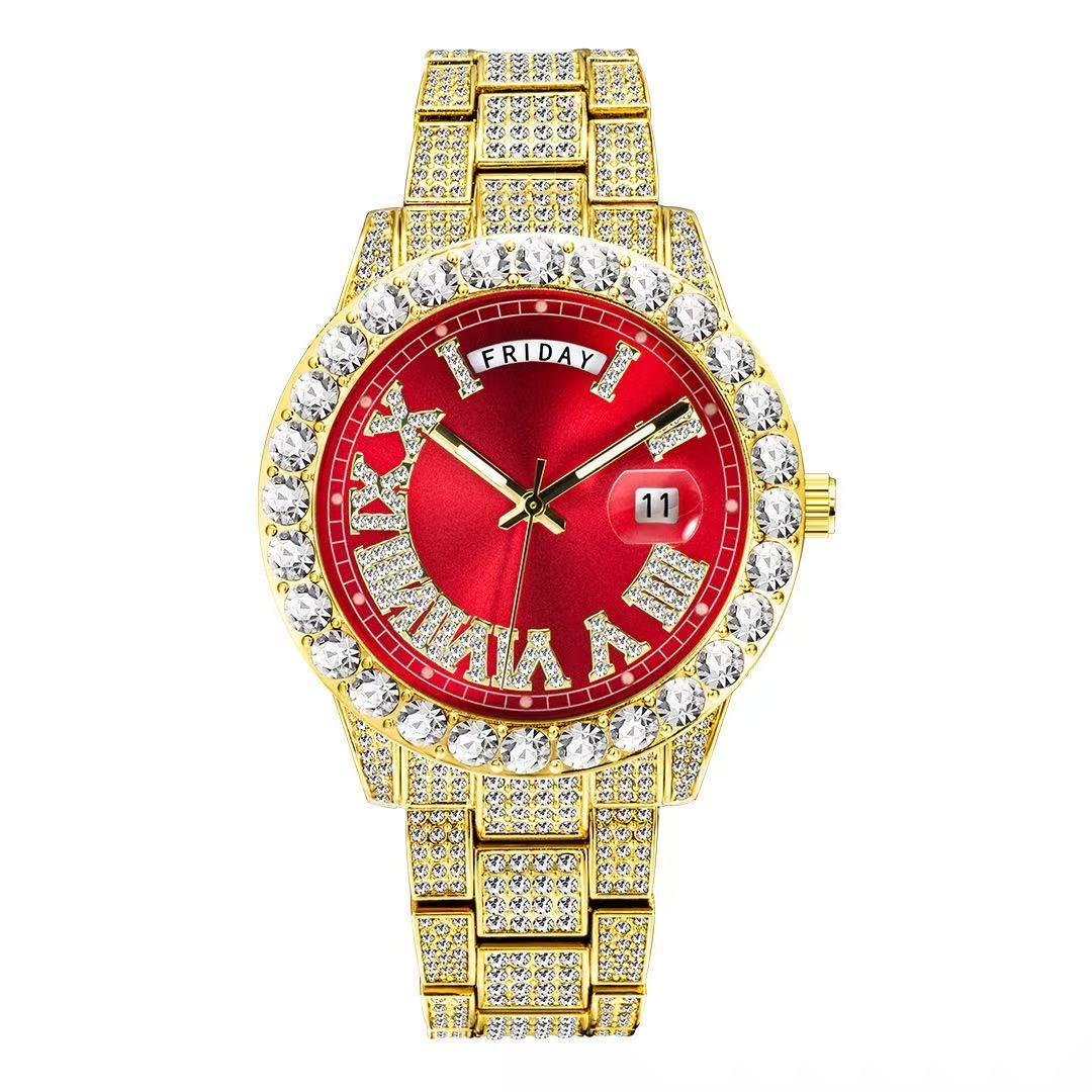 American Streetwear Style Bling Watch