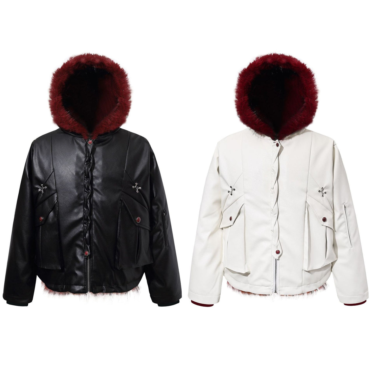 Omirad Contrast Fur PU Jacket