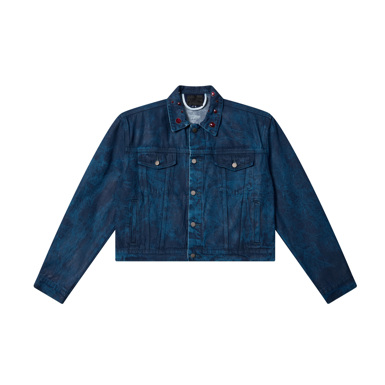 Omirad Jewel Collar Cropped Jacket