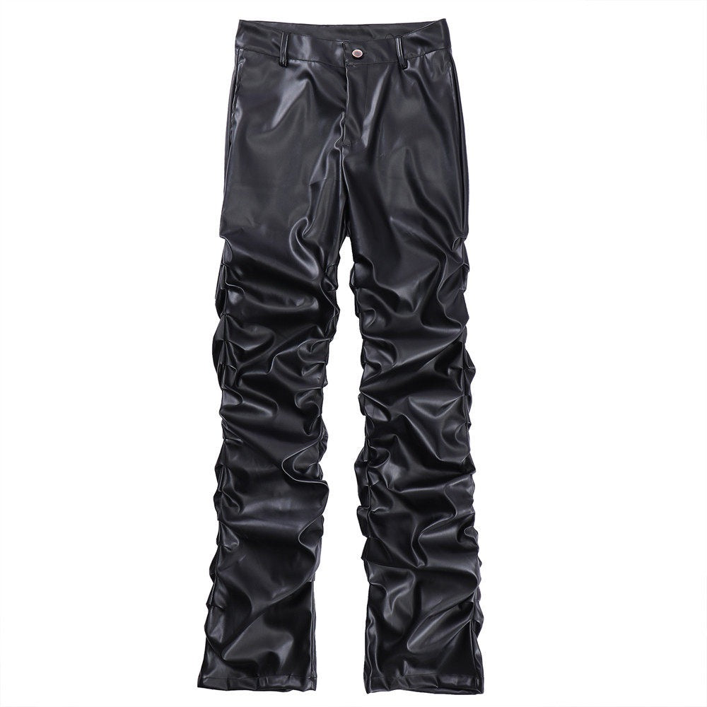 Omirad Ruched Faux Leather Pants