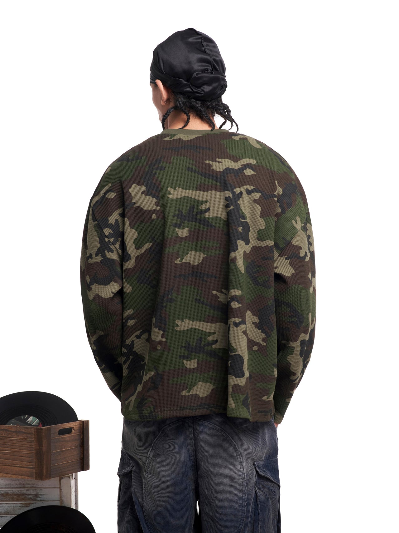 Omirad Camo Text Graphic Longsleeve