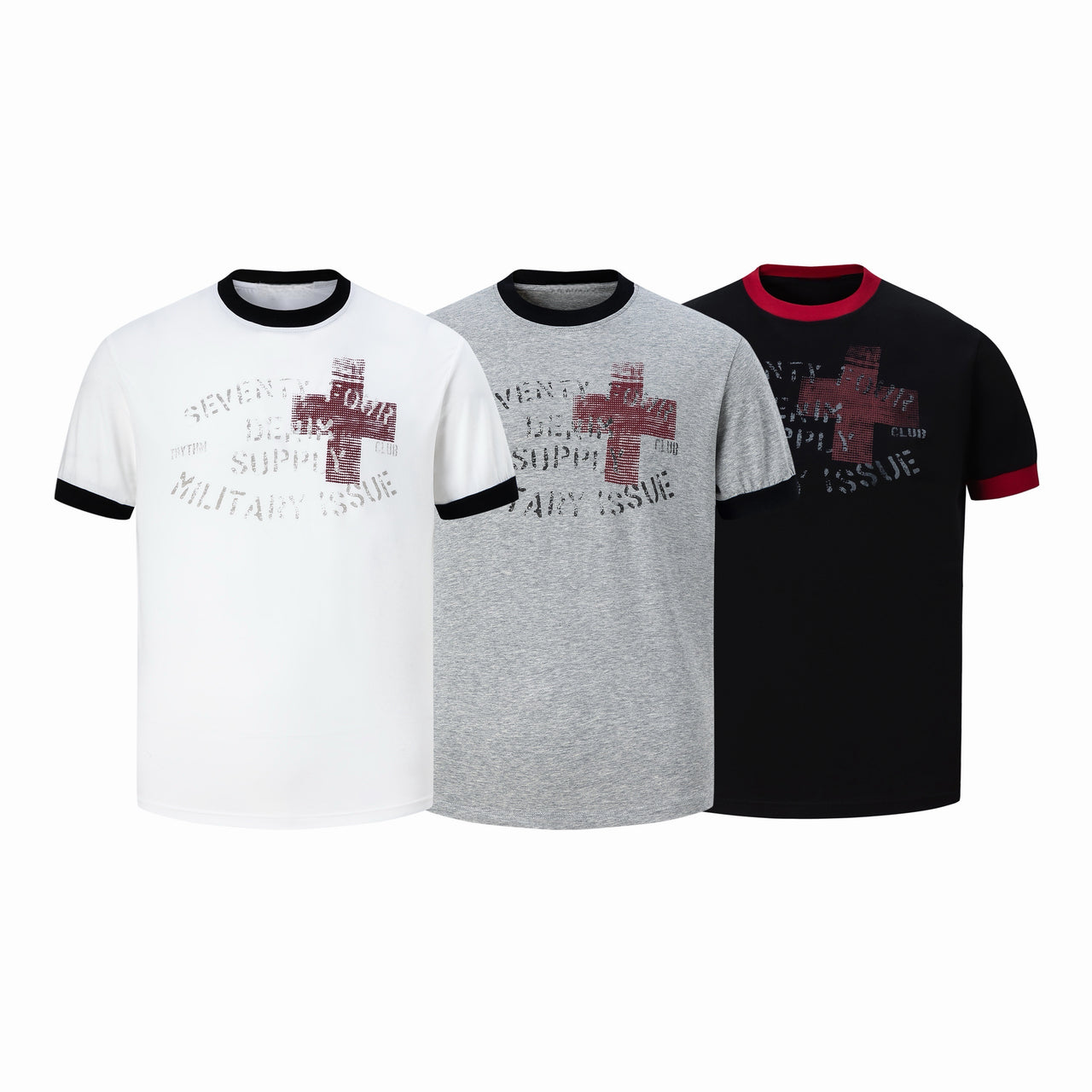 Omirad Cross Graphic Ringer T-Shirt