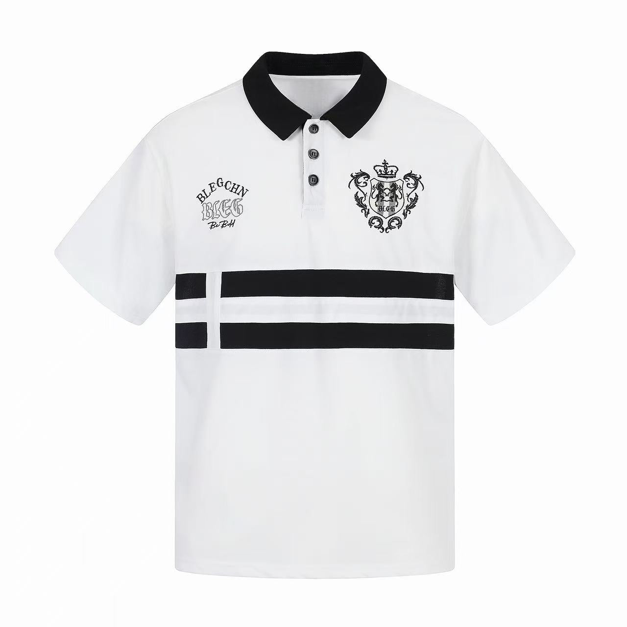 Omirad “Classic Stripe Crest Polo Tee”