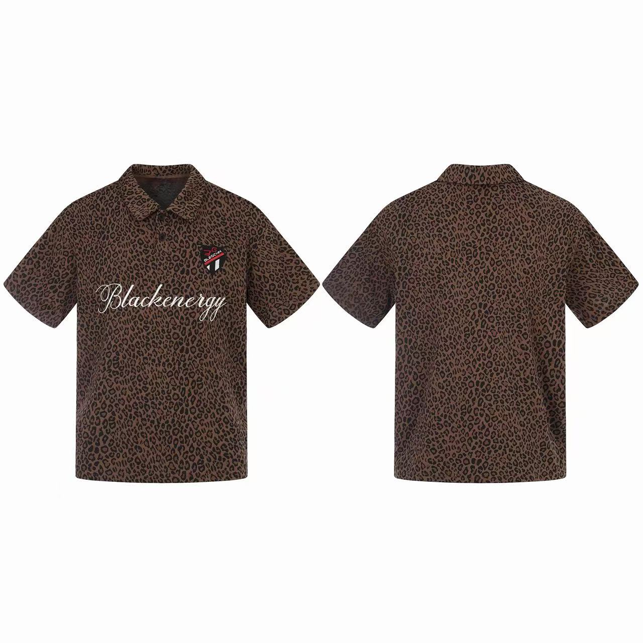 Omirad “Leopard Script Polo Tee”