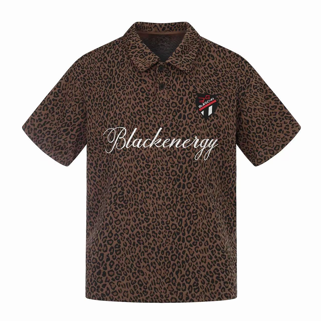 Omirad “Leopard Script Polo Tee”