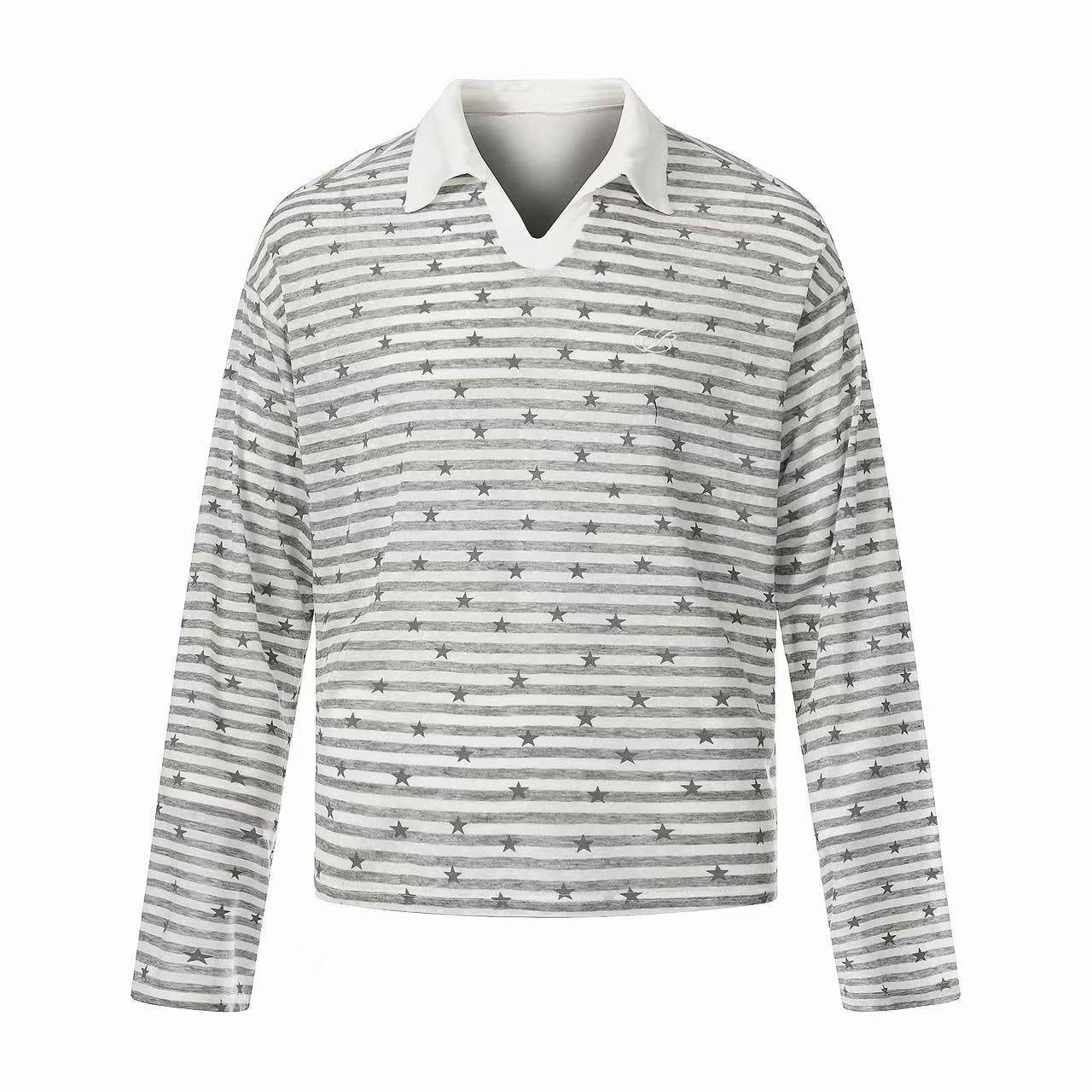 Omirad “Star Stripe Long Sleeve Polo”