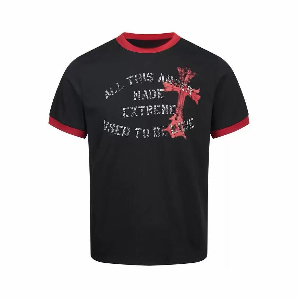Omirad “Vintage Cross Graphic Ringer Tee”