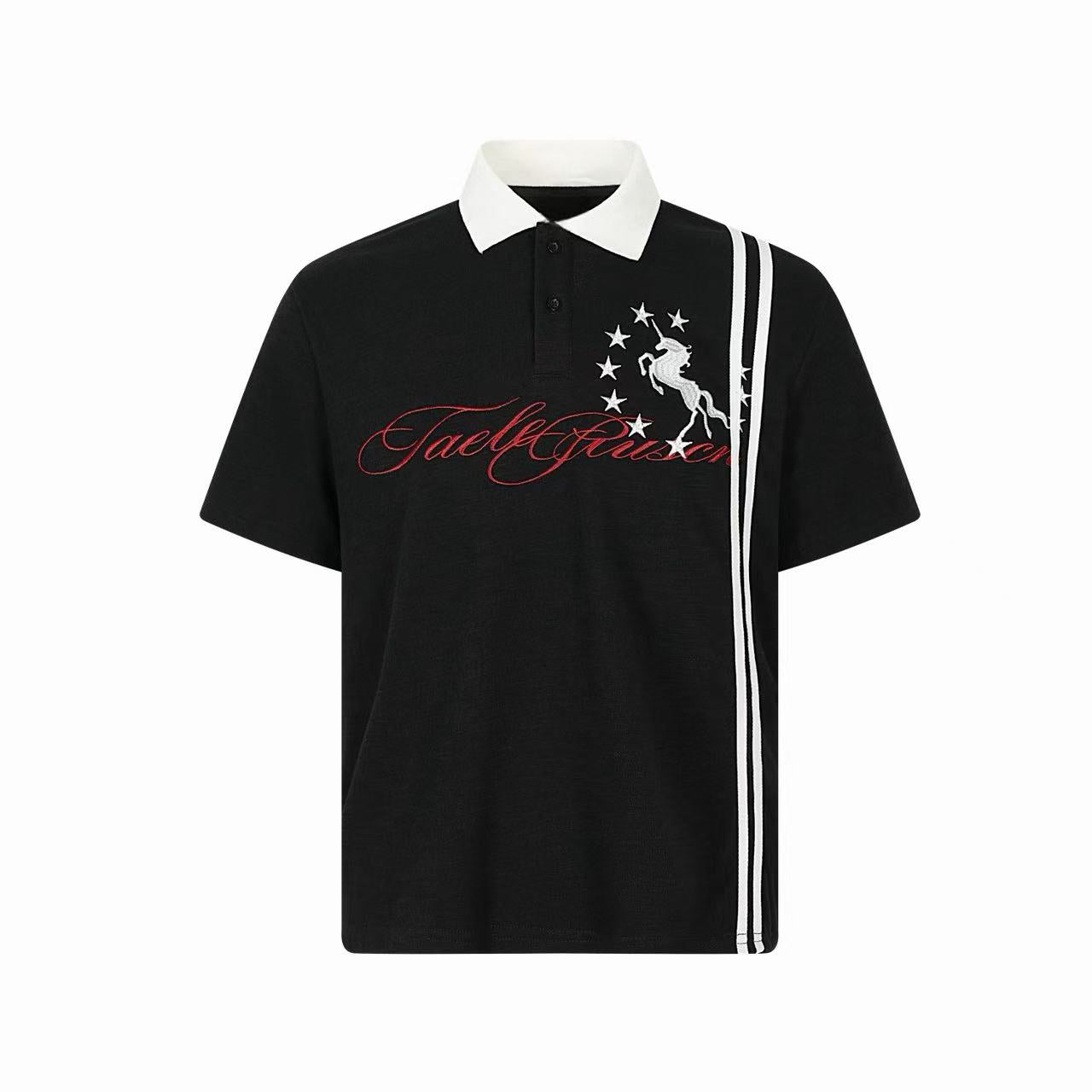 Omirad “Script Stripe Polo Tee”