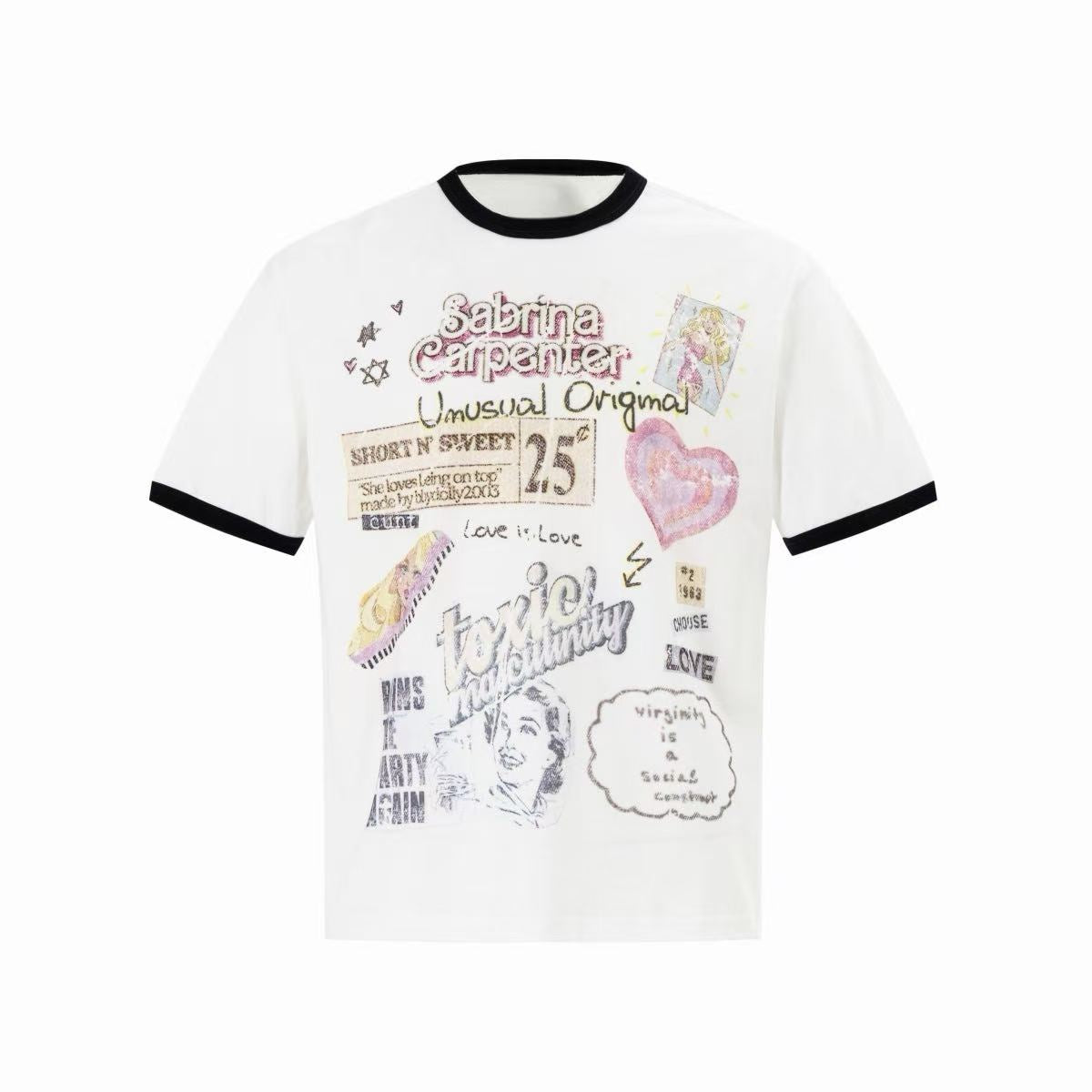 Omirad Retro Pop Graphic Ringer Tee
