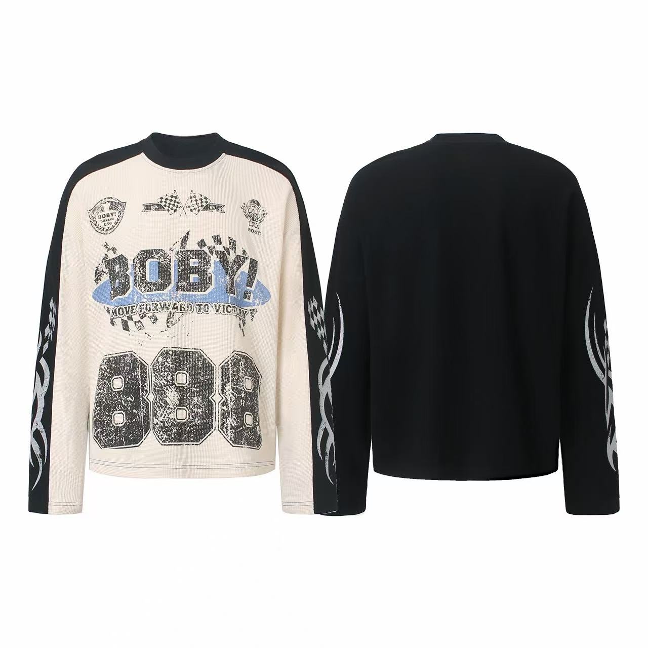 Omirad Vintage Racing Waffle Long Sleeve