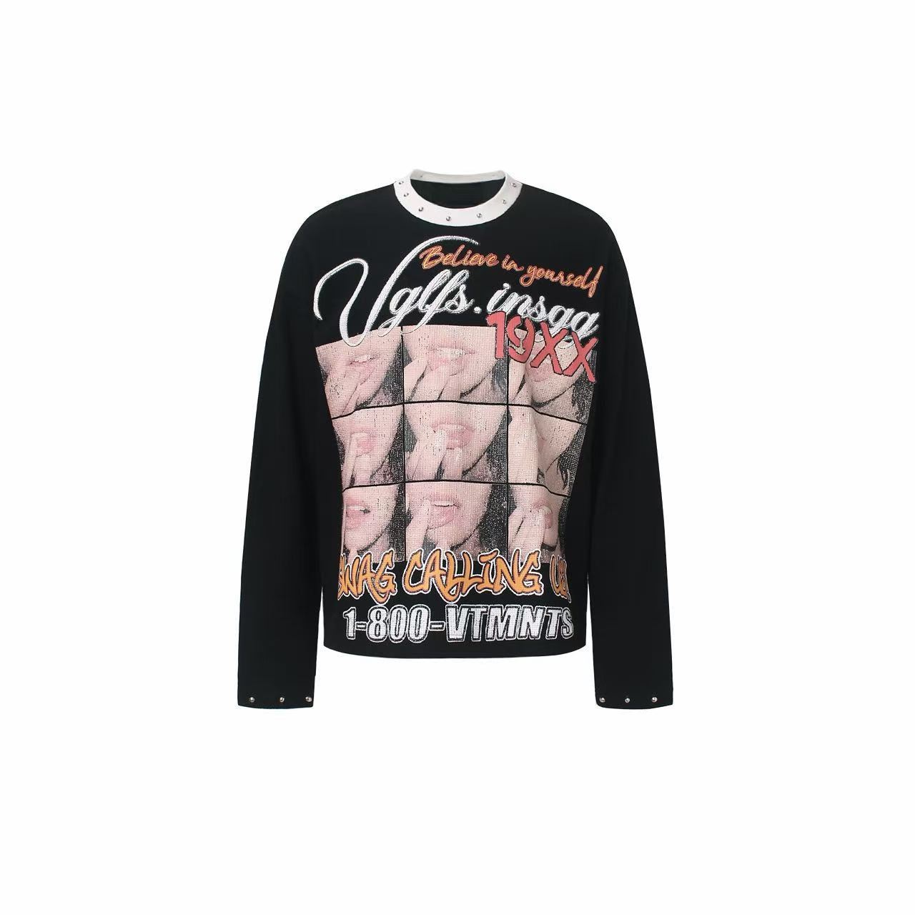 Omirad Vintage Graphic Waffle Long Sleeve
