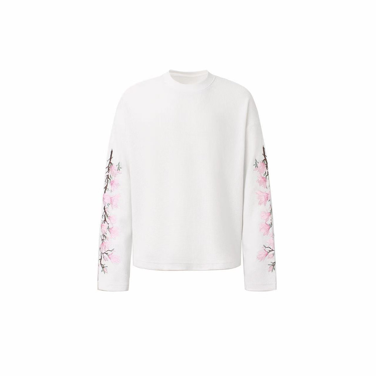 Omirad Floral Sleeve Waffle Long Sleeve
