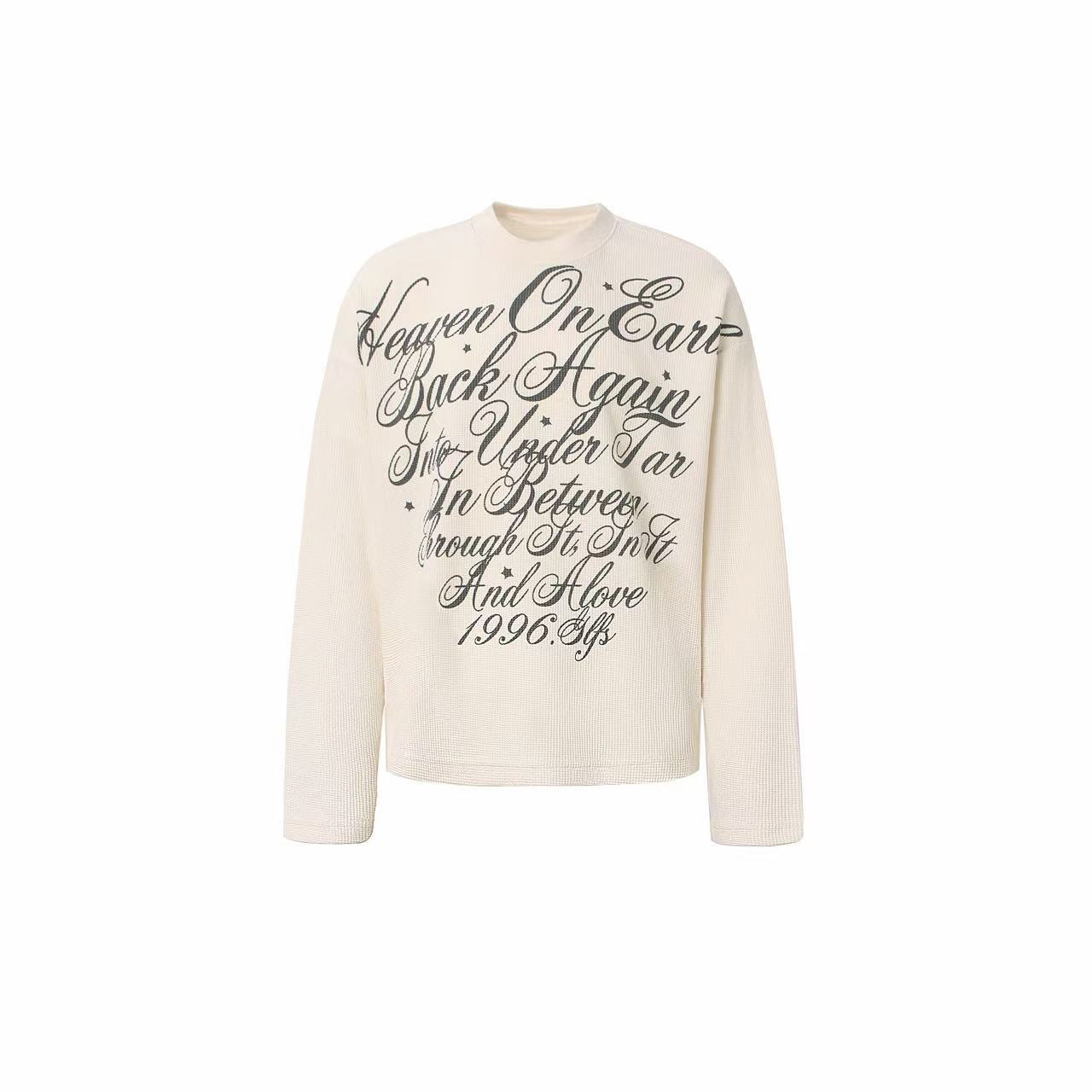 Omirad Script Graphic Waffle Long Sleeve