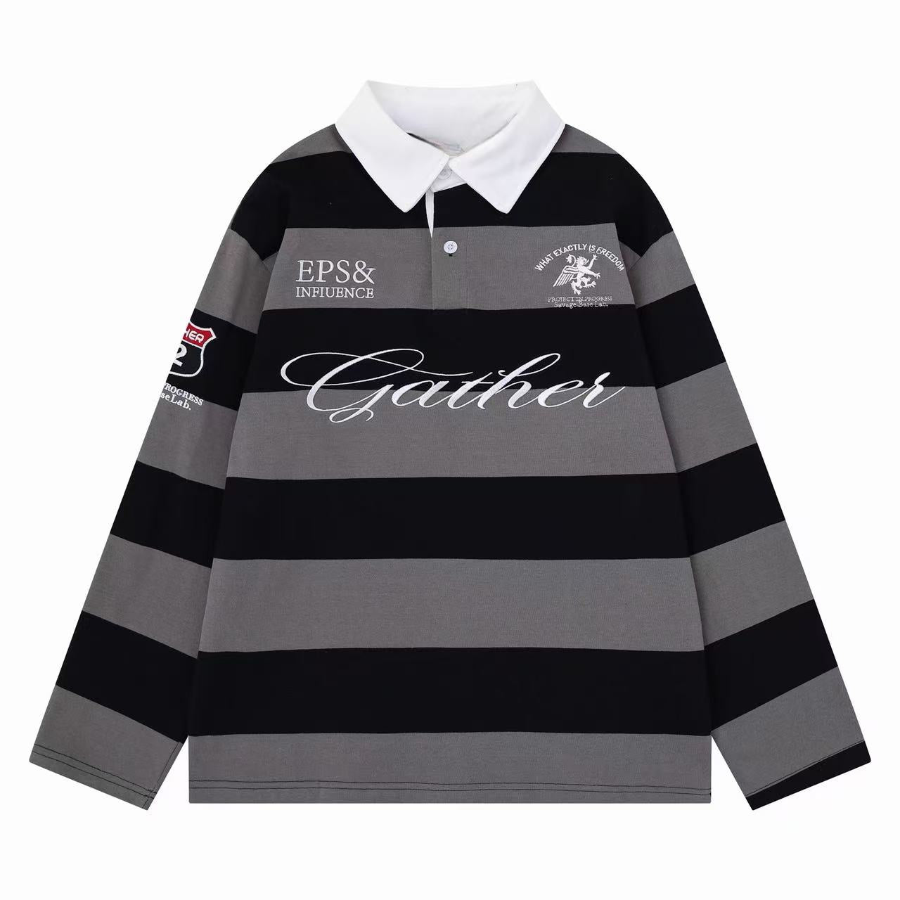 Omirad Striped Graphic Polo
