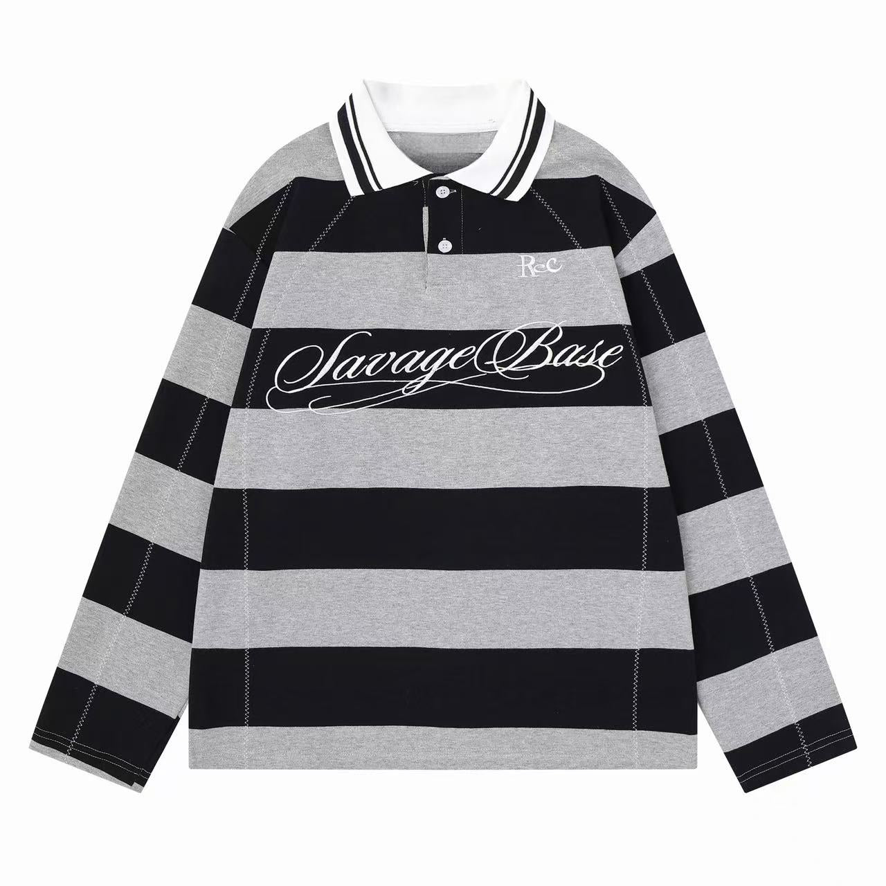 Omirad Striped Rugby Polo