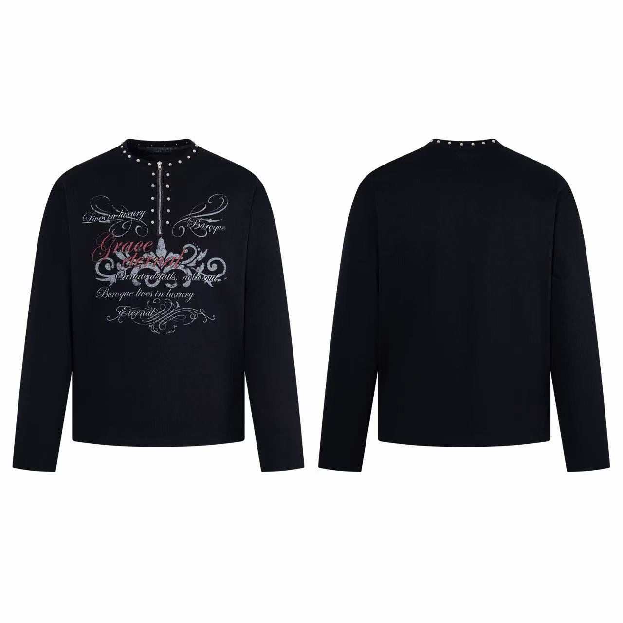 Omirad Studded Graphic Henley