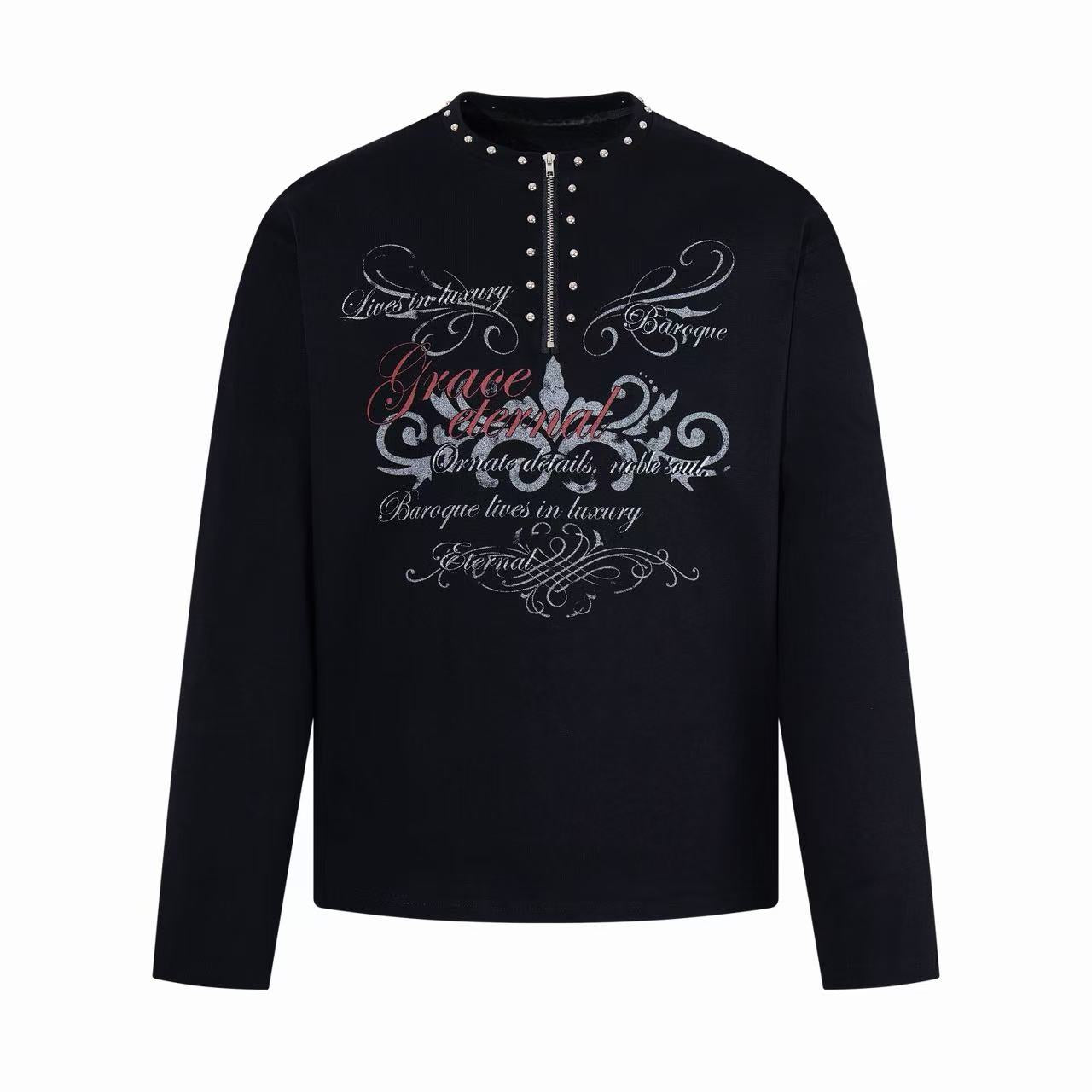 Omirad Studded Graphic Henley