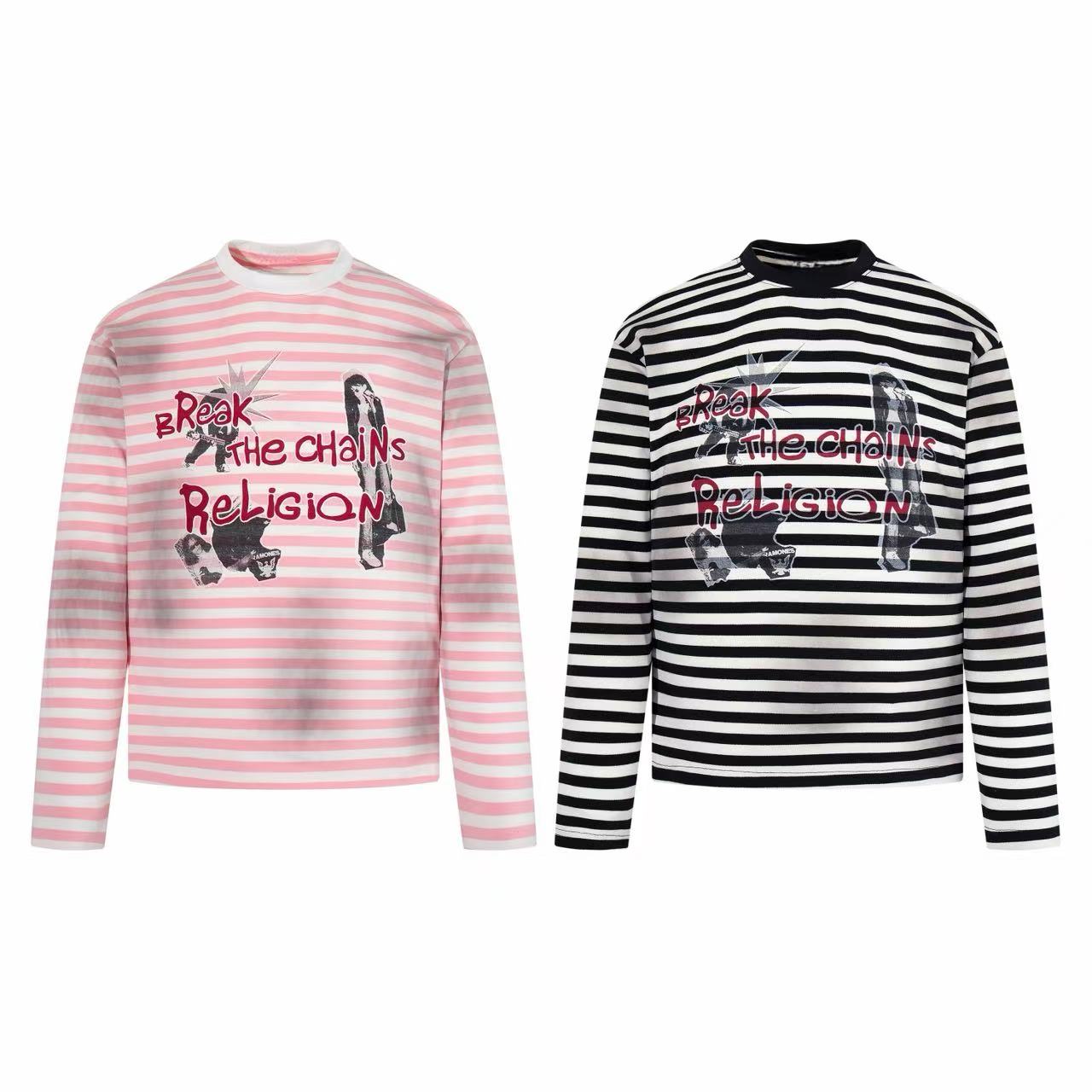 Omirad Striped Graphic Long Sleeve