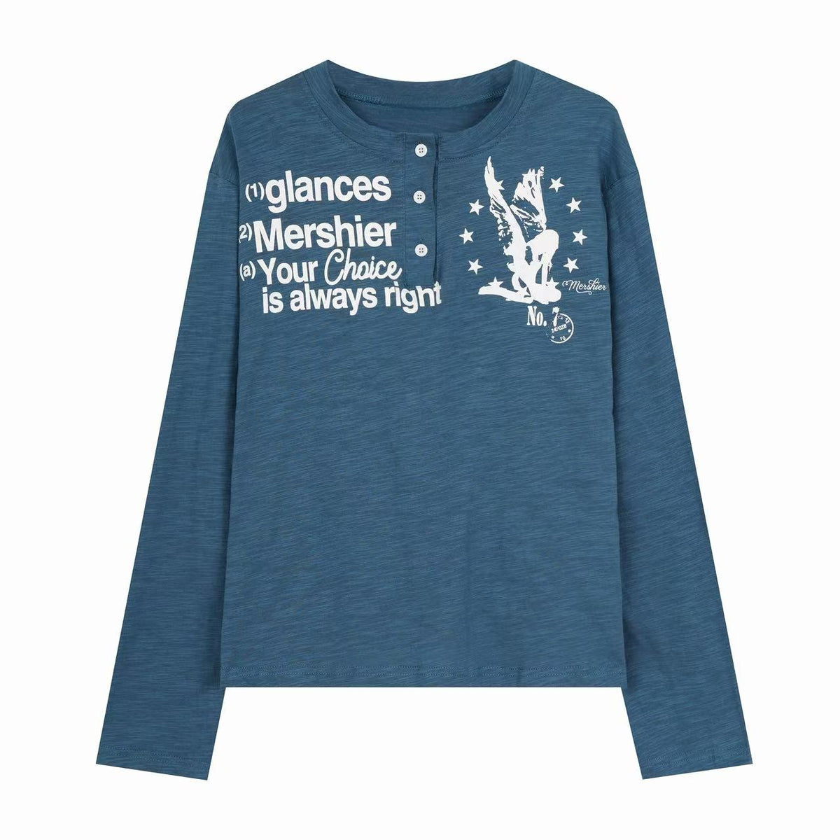 Omirad Graphic Henley Long Sleeve Tee