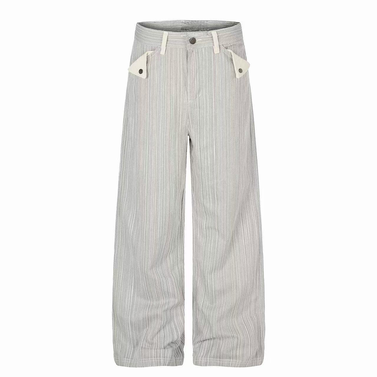 Omirad Pinstripe Wide-Leg Pants