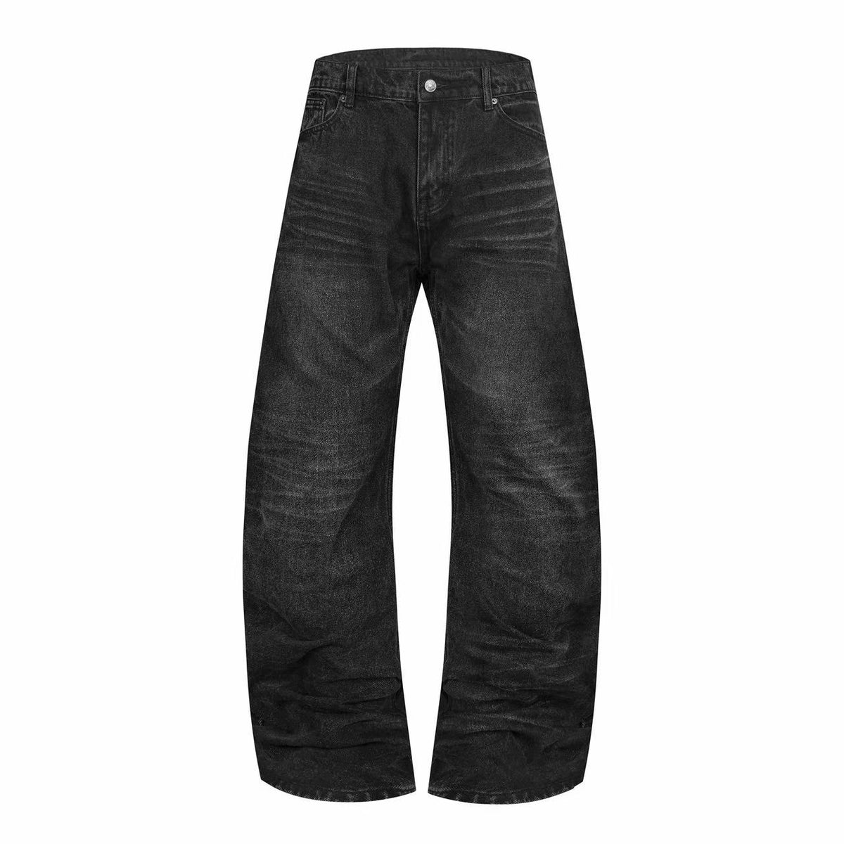 Omirad Washed Black Baggy Jeans
