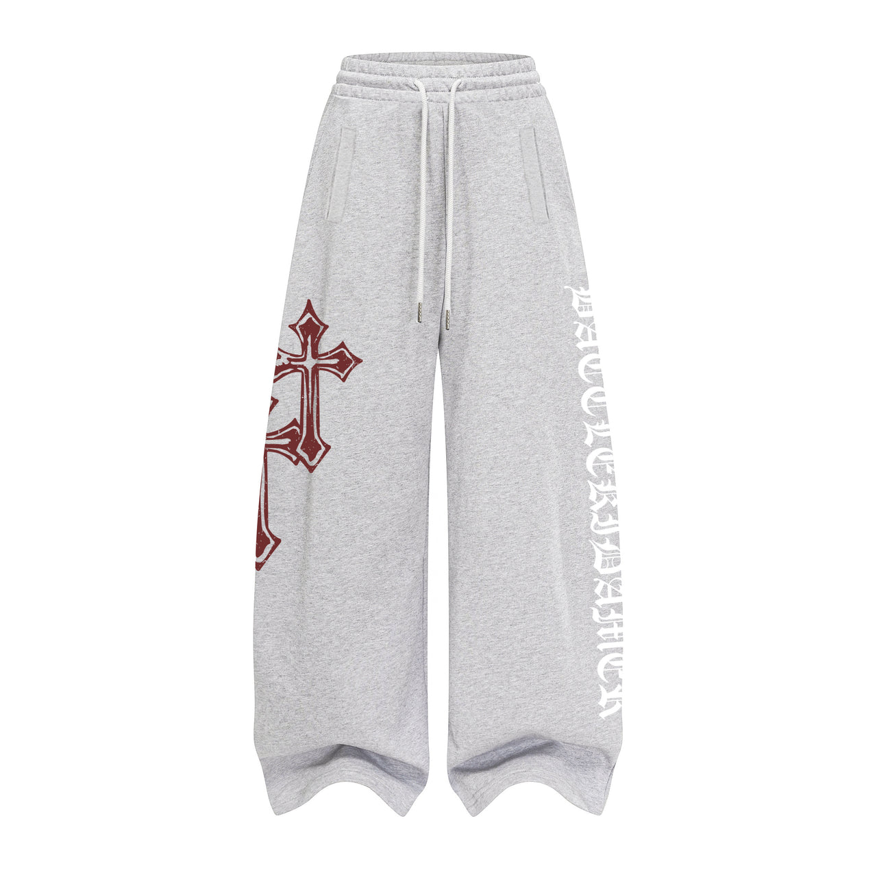 Streetwear Gothic Lettering Cross Lazy Jogger Pants