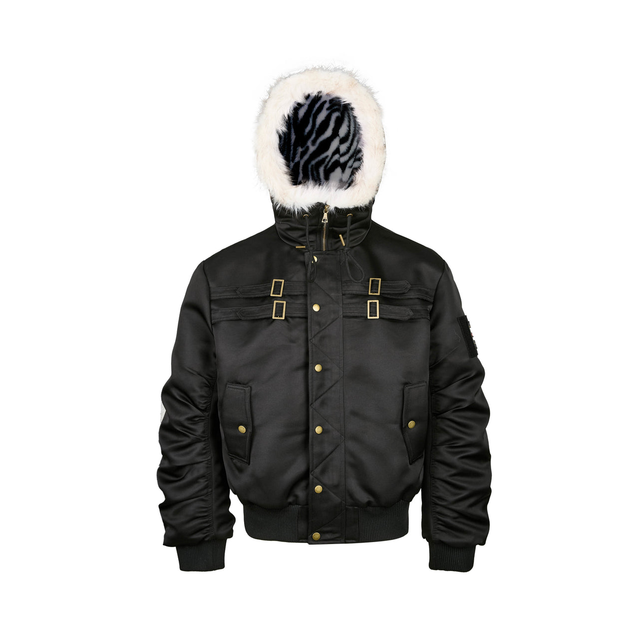 Omirad Fur-Lined Utility Bomber Jacket