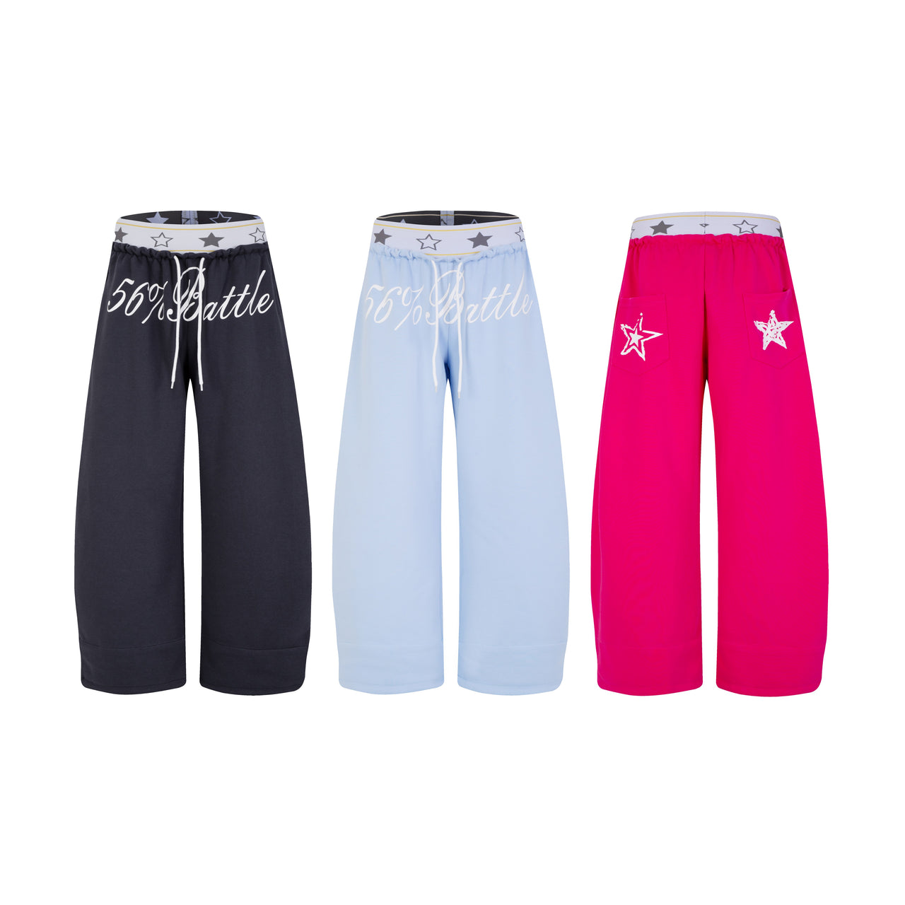 Omirad Script Logo Wide-Leg Sweatpants