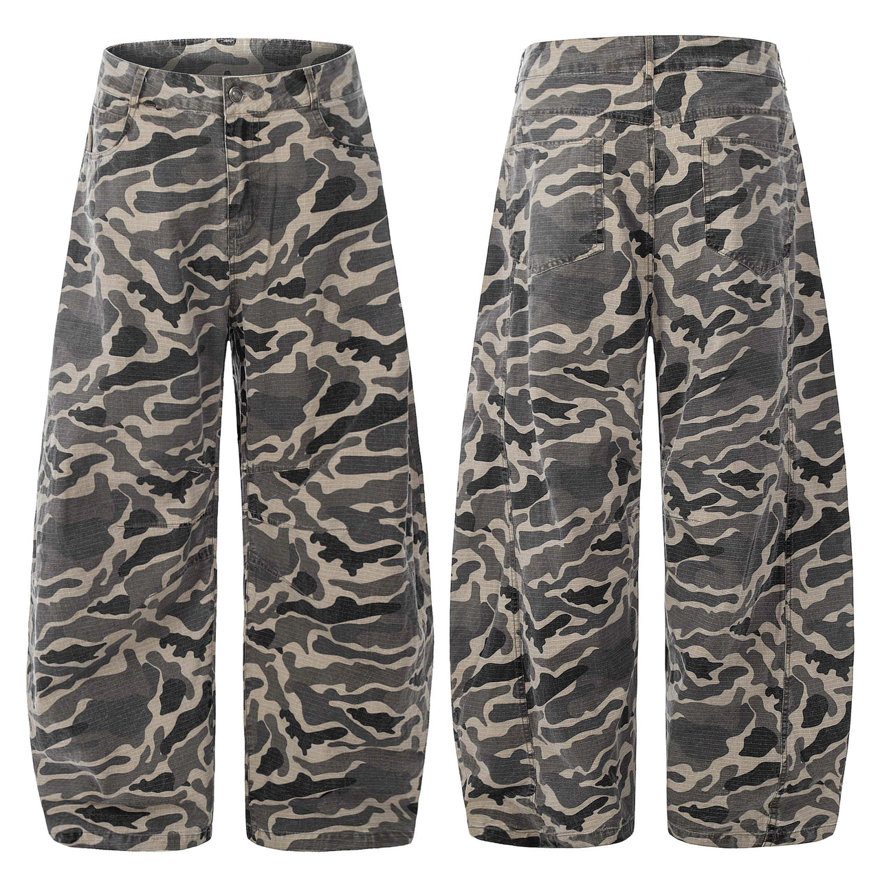 American Vintage Camouflage Curved Blade Cargo Pants