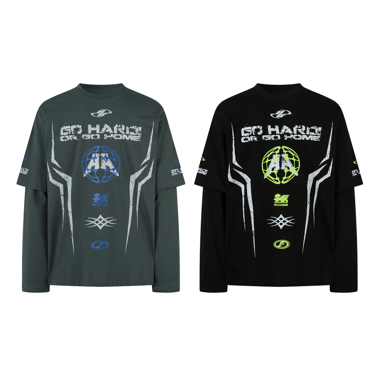 Omirad Layered Racing Graphic Long Sleeve Tee