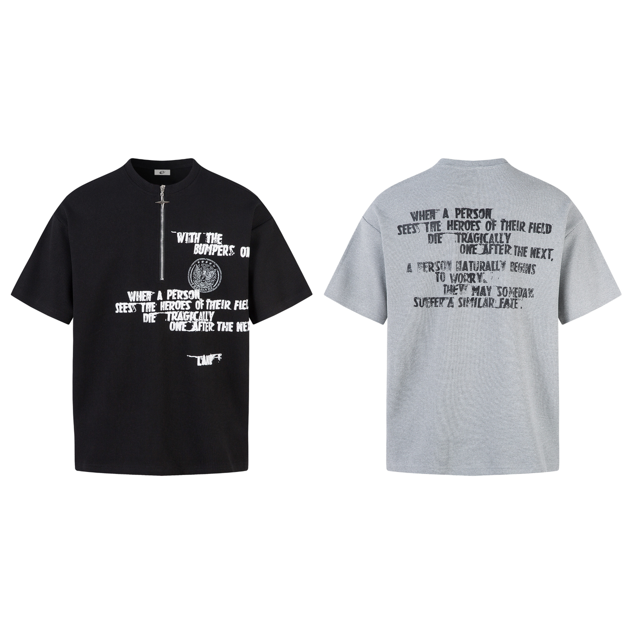 Omirad Zip Neck Graphic Tee