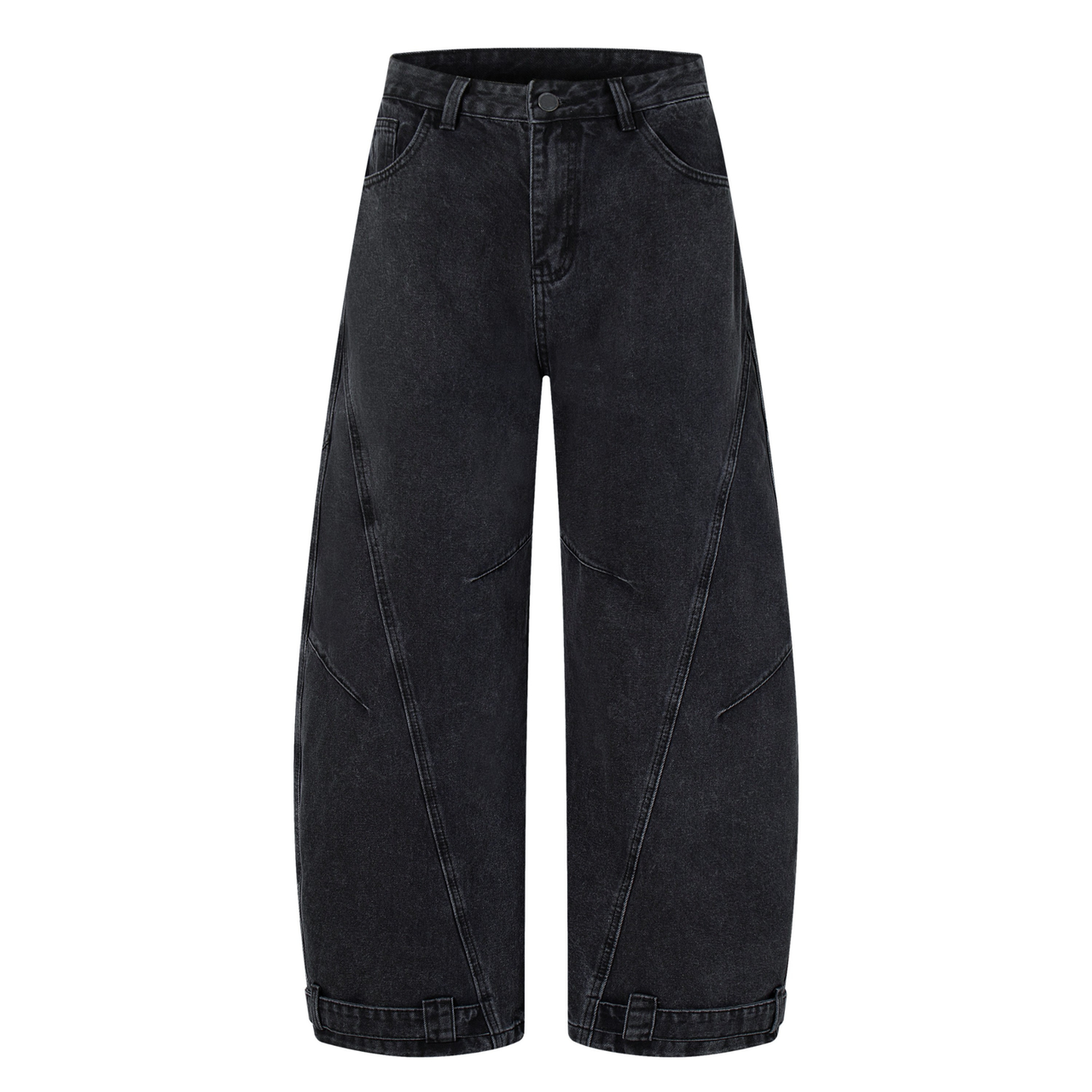 Omirad Paneled Wide-Leg Cargo Denim