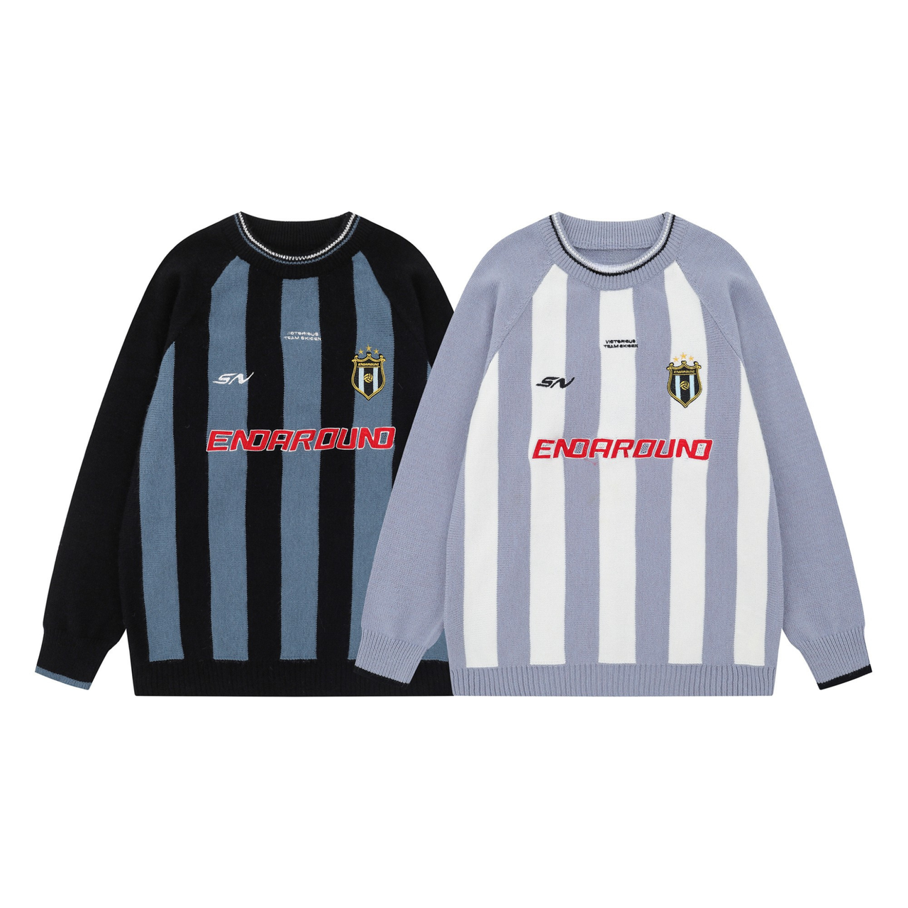 Omirad Striped Crest Knit Sweater