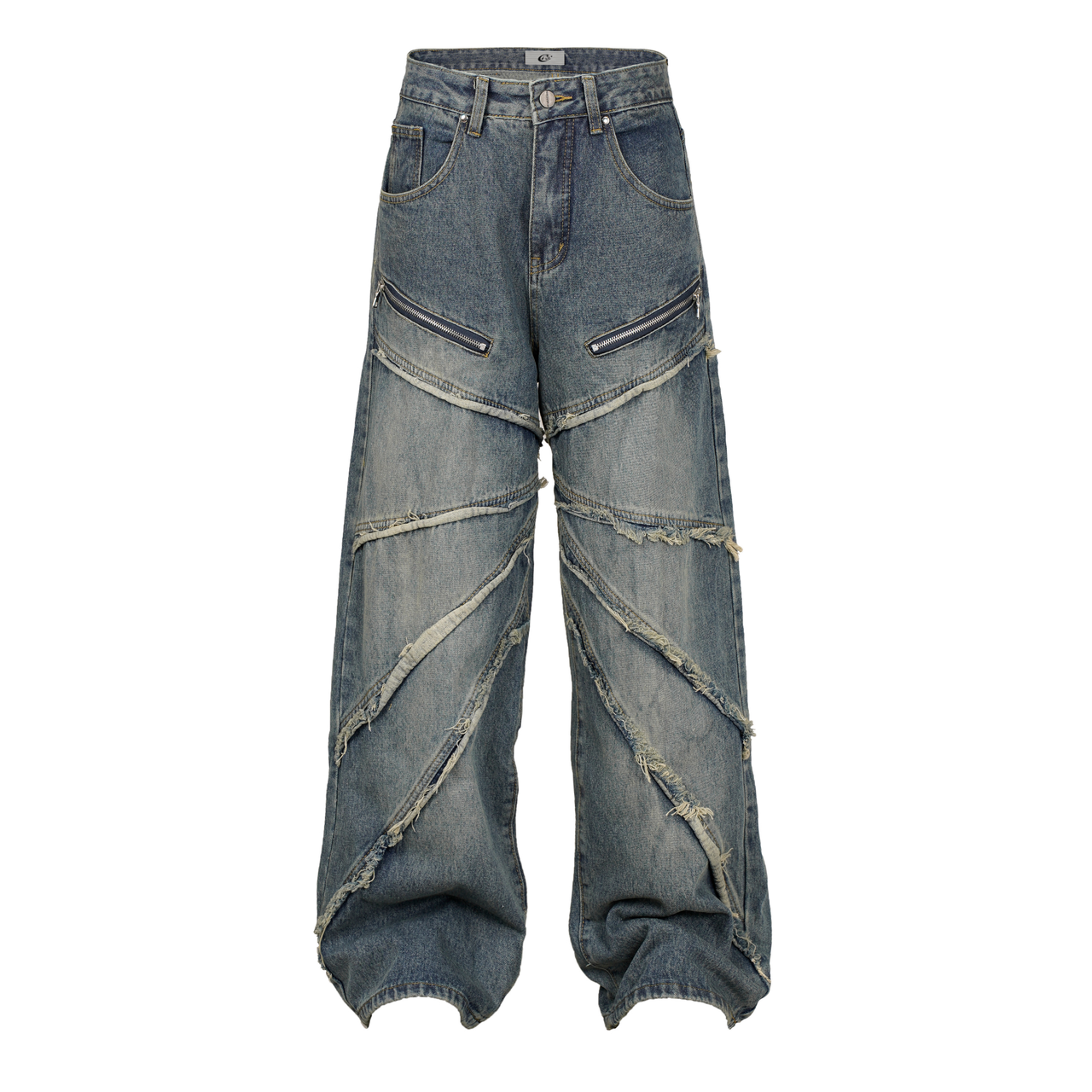 Omirad Spiral-Tear Grunge Denim Pants