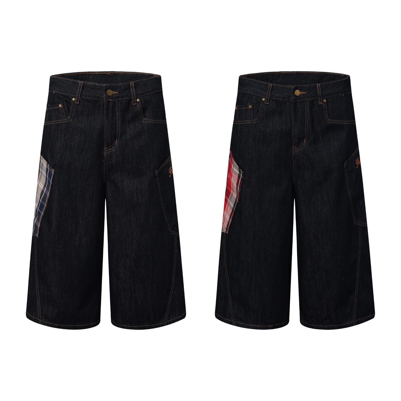 Omirad Patchwork Denim Jorts