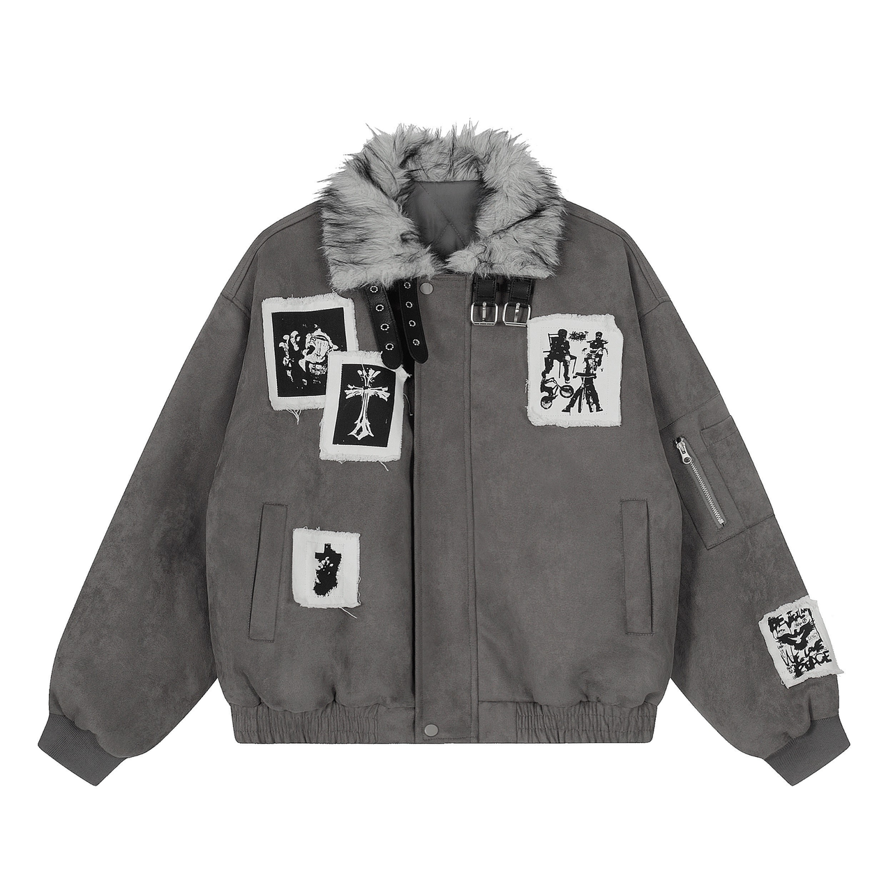 Omirad Patchwork Fur-Lined Jacket