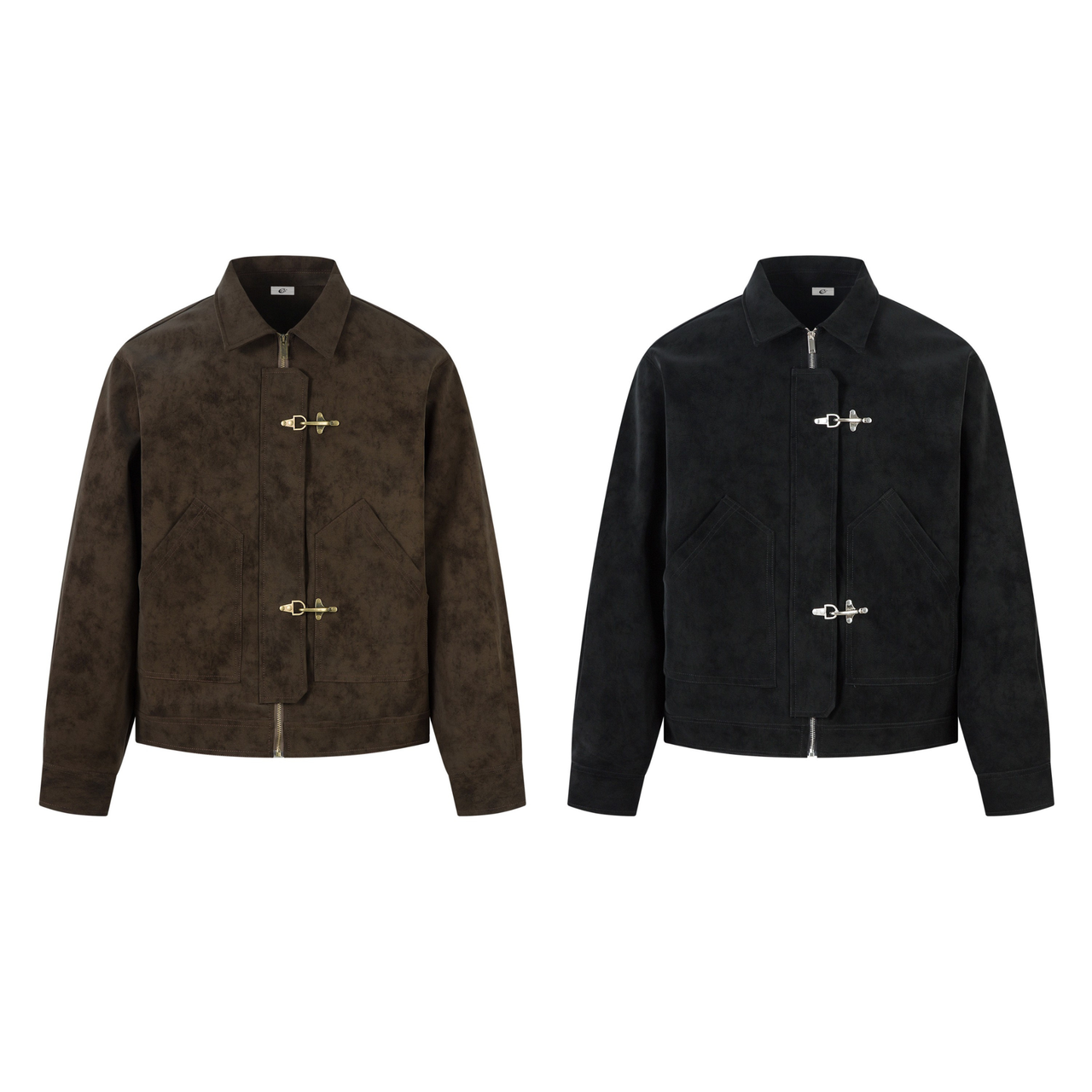 Omirad Metal Clasp PU Jacket