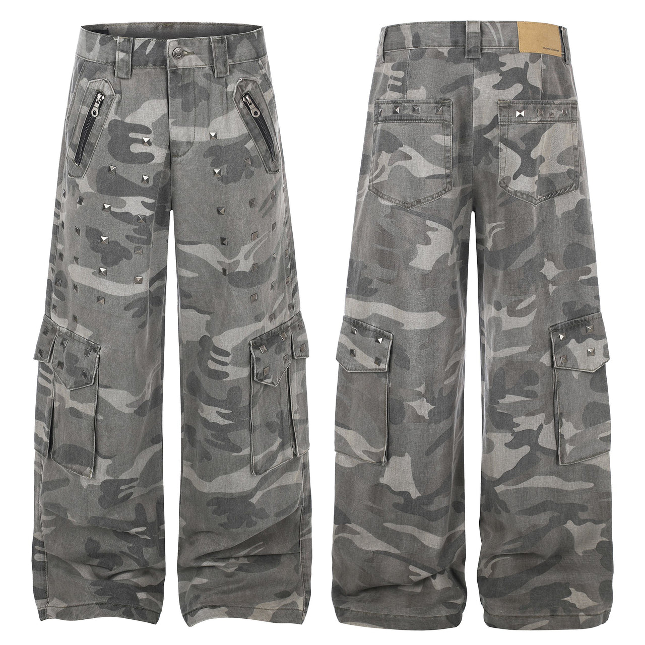Omirad Studded Camo Cargo Pants