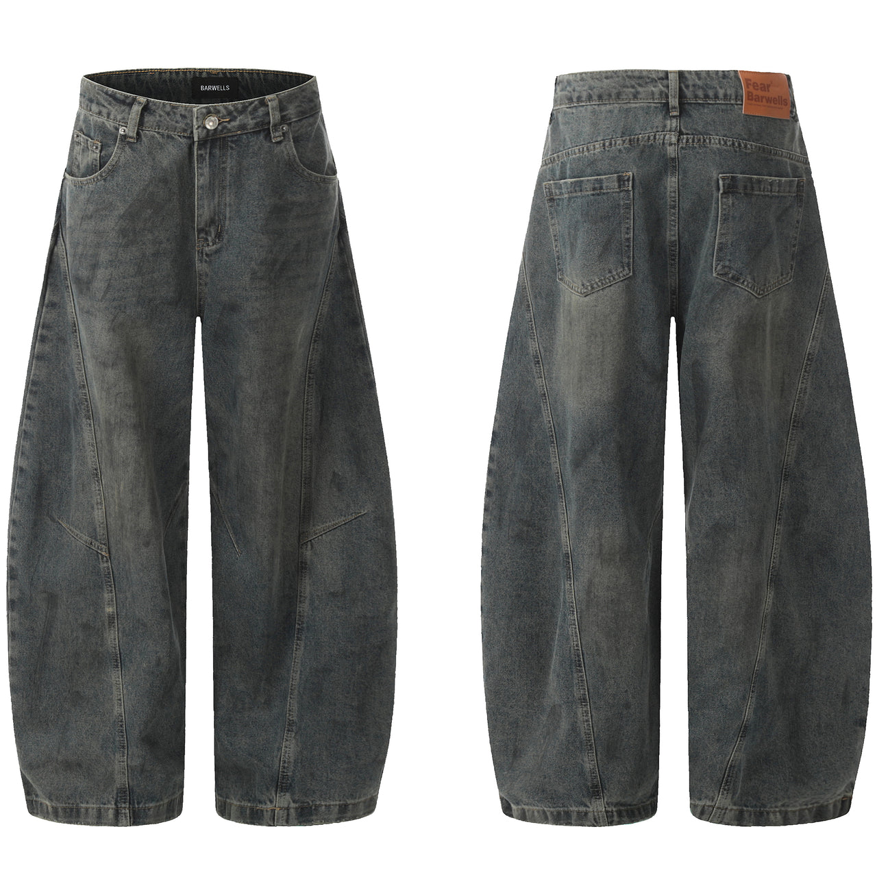 American Vintage Washed Curved Blade Jeans