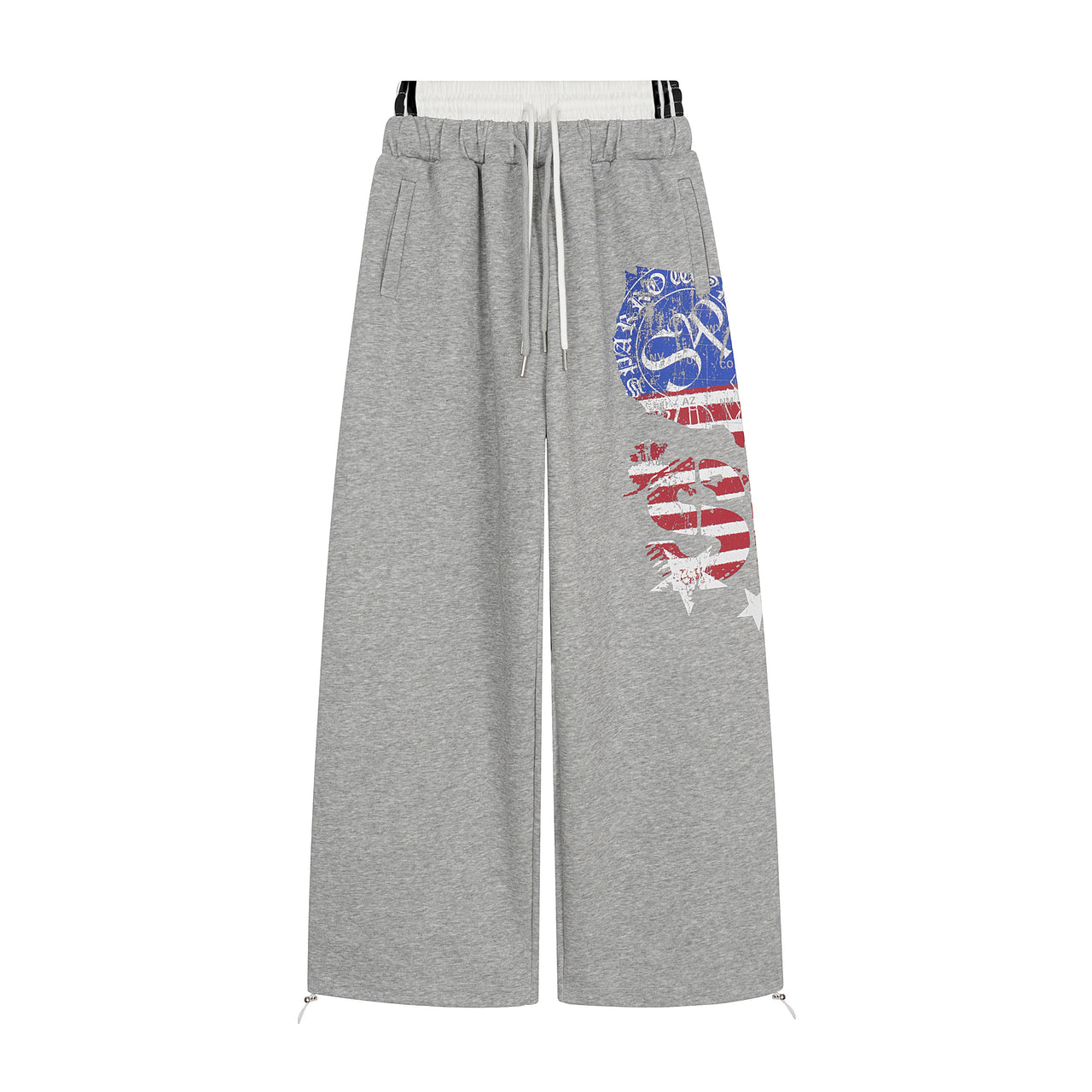 Streetwear Double Waist Print Casual Pants