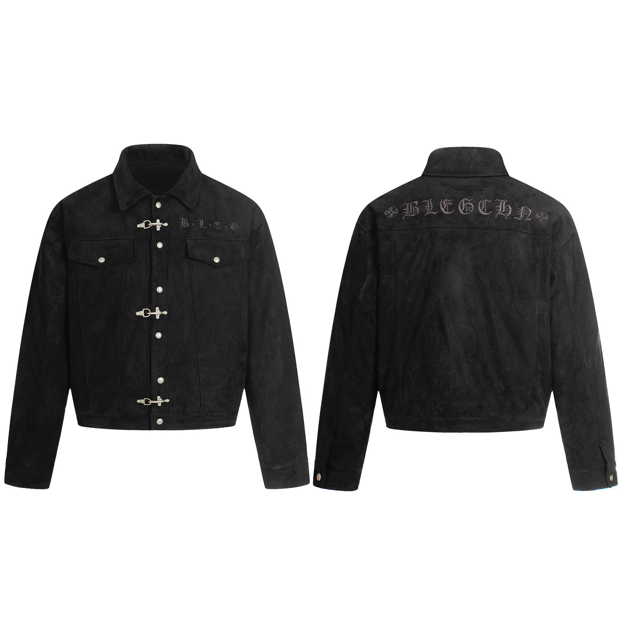 Omirad Suede Metal Clasp Jacket