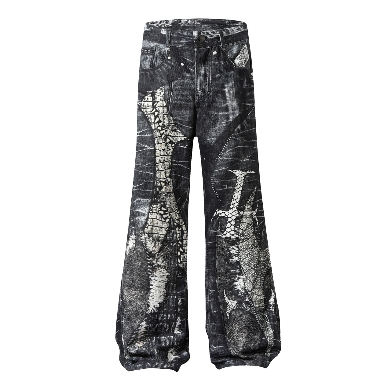 High Street Graphic Printed Jeans