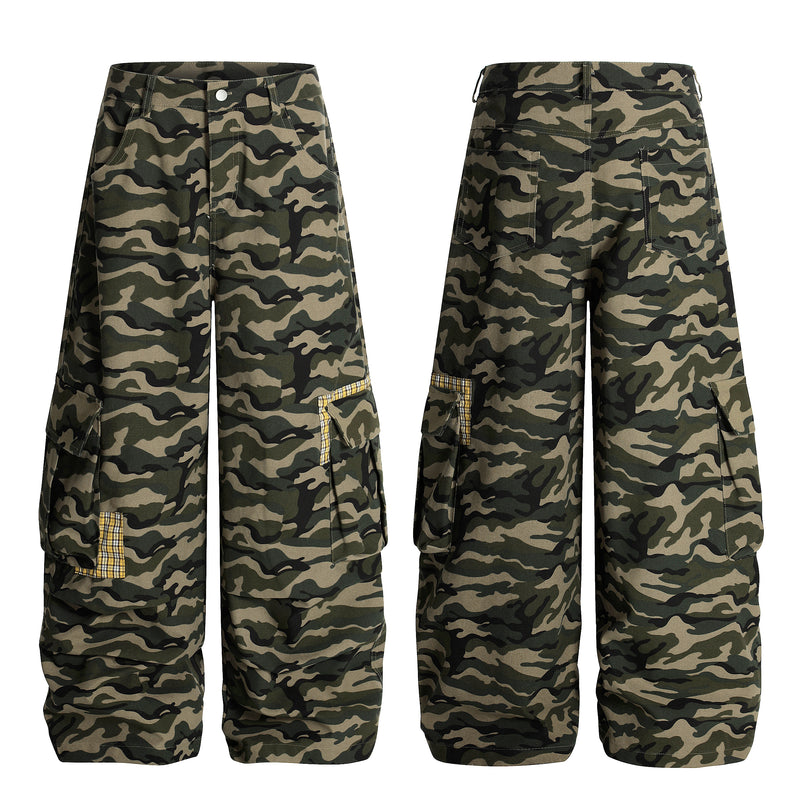 Omirad Camo Wide-Leg Cargo Pants