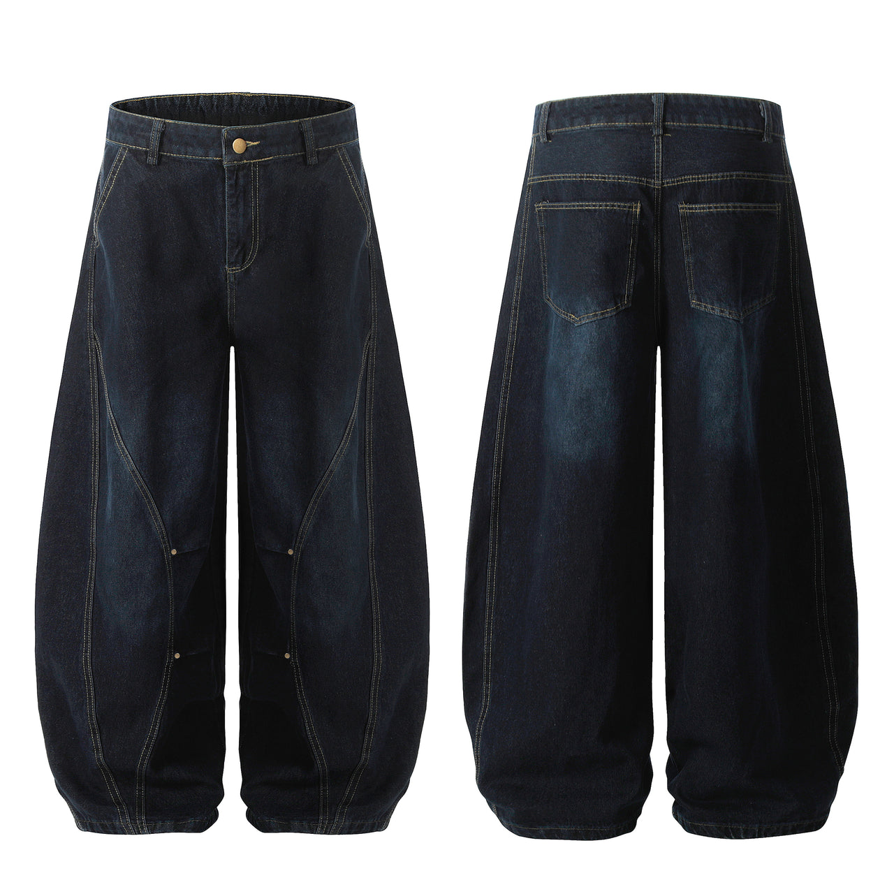 American Vintage Oversized Curved Jeans