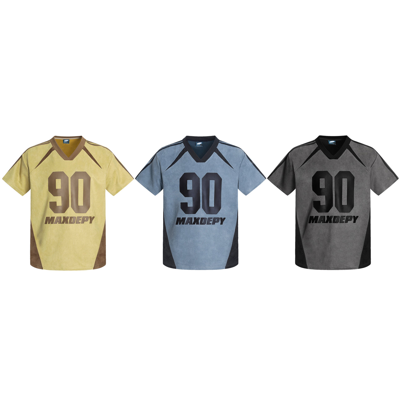 American Streetwear Two-Tone Color Block Casual Tee