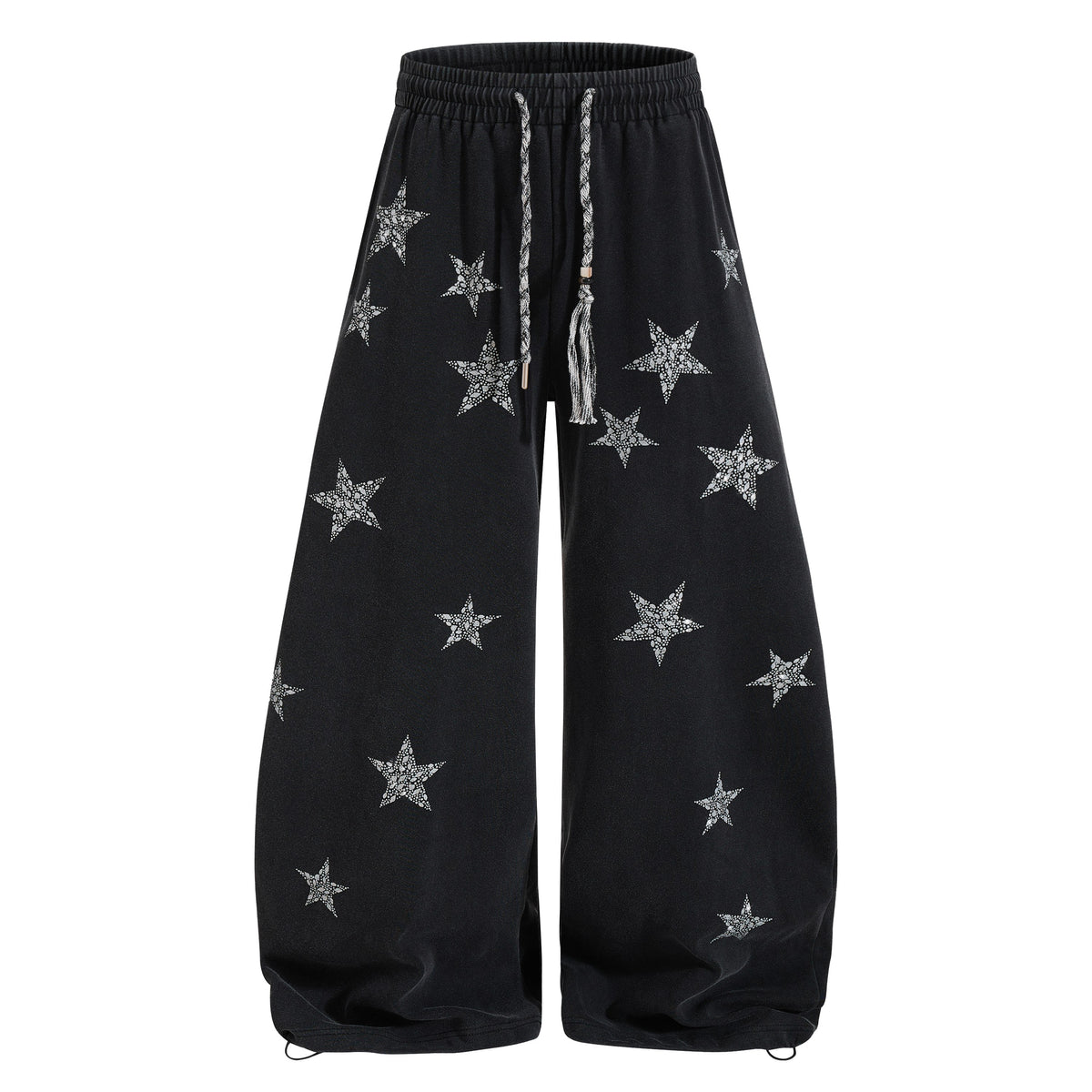 Omirad Rhinestone Star Wide-Leg Sweatpants