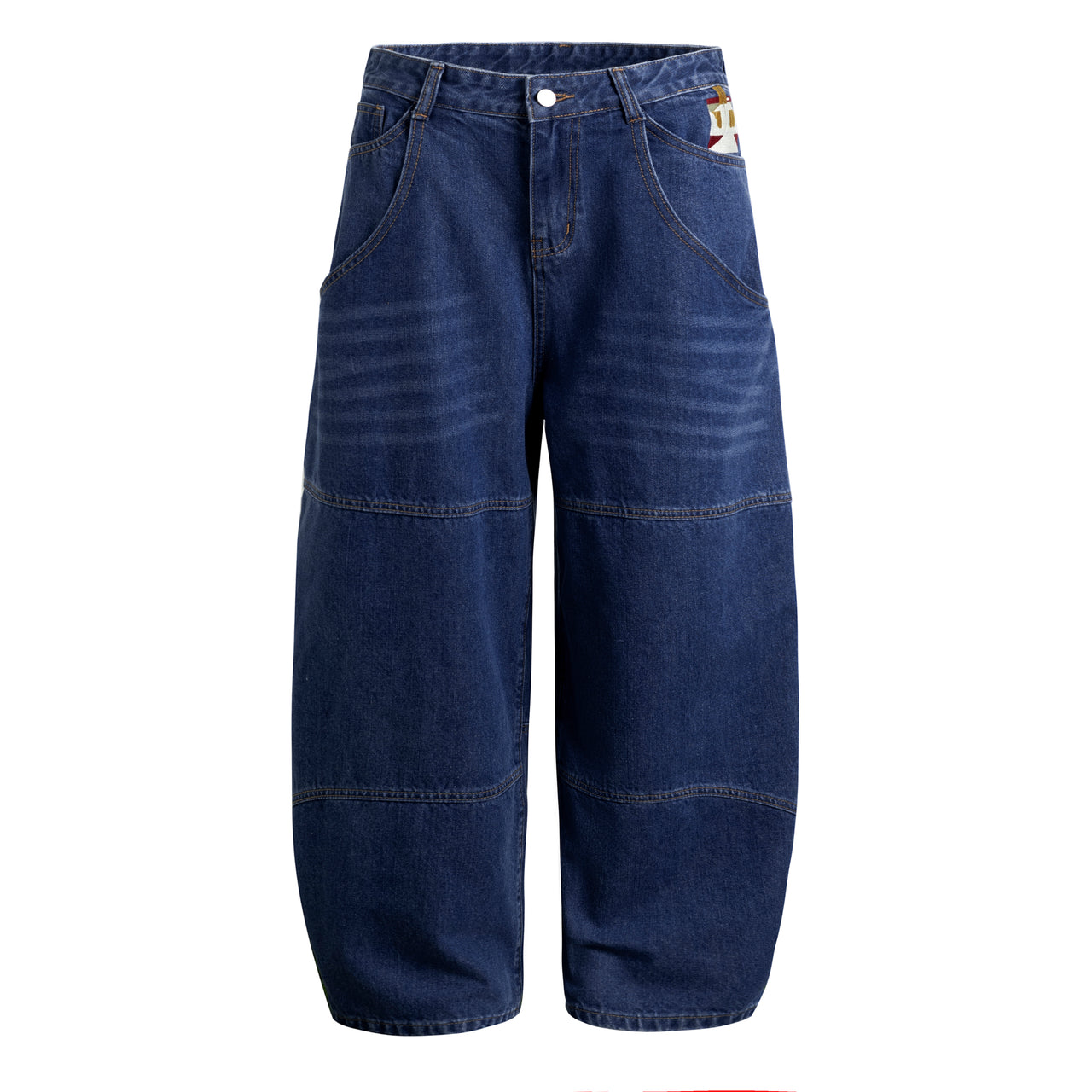 American Vintage Patchwork Embroidered Denim Jeans