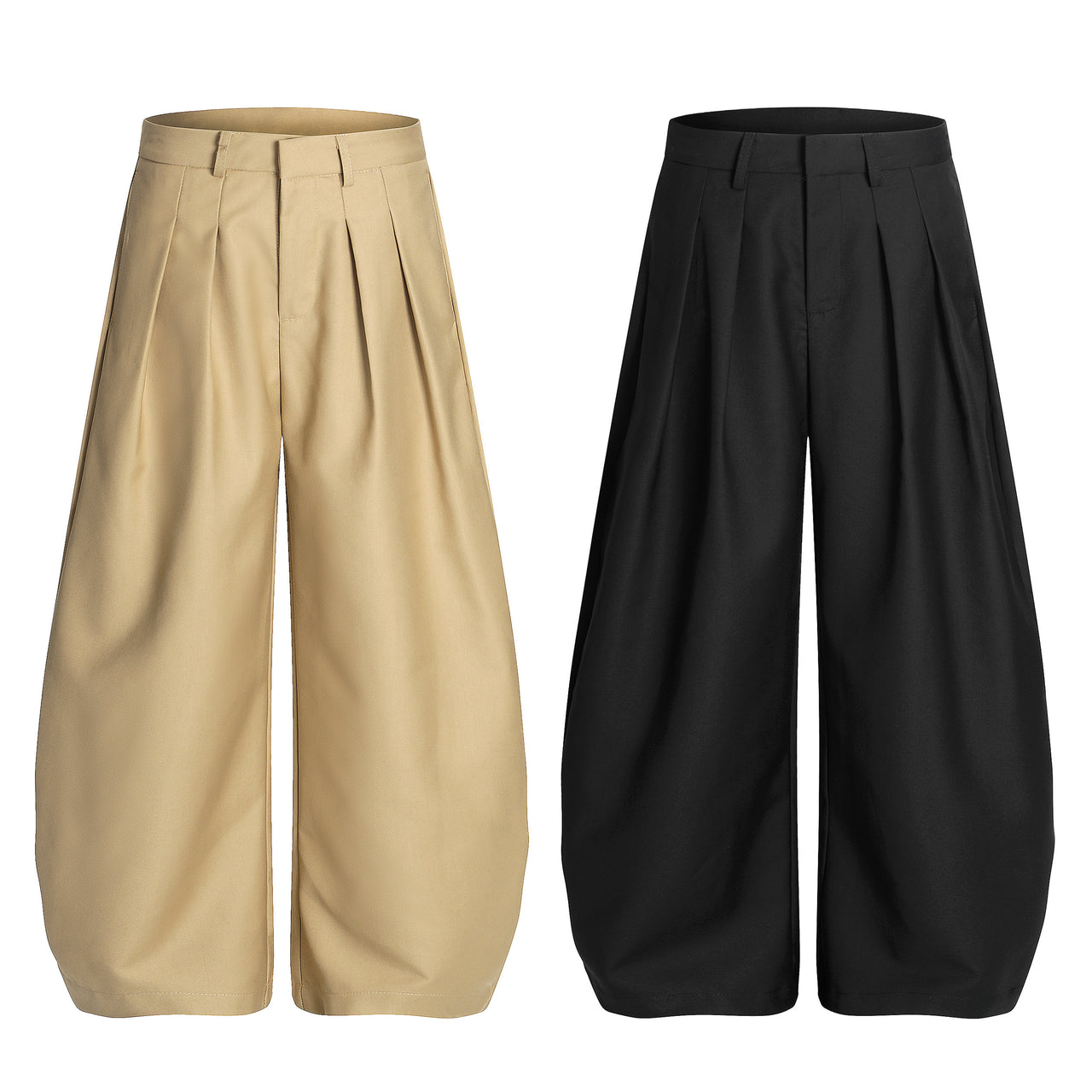 American High-Street Pleated Casual Pants